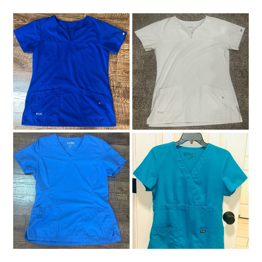 4 Scrub Tops Grey’s Anatomy & Landau Medium